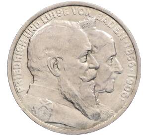 5 марок 1906 года Германия (Баден) «50 лет свадьбе Фридриха I и Луизы Прусской» — Фото №1