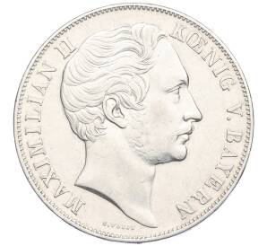 2 гульдена 1855 года Бавария «Восстановление колонны Мадонны в Мюнхене» — Фото №2