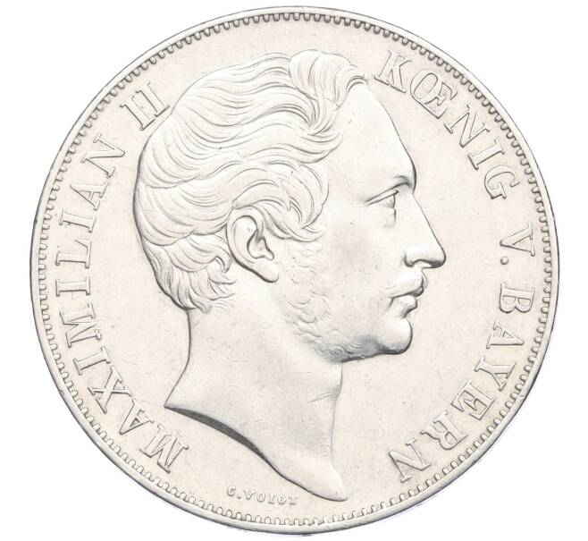 Монета 2 гульдена 1855 года Бавария «Восстановление колонны Мадонны в Мюнхене» (Артикул: K10-2144) — Фото №2