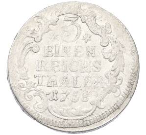 1/3 рейхсталера 1758 года Пруссия — Фото №1