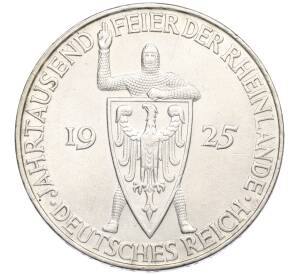 5 рейхсмарок 1925 года D Германия «Тысячелетие Рейнланда»