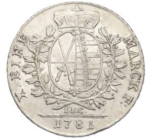 1 талер 1781 года Саксония — Фото №2