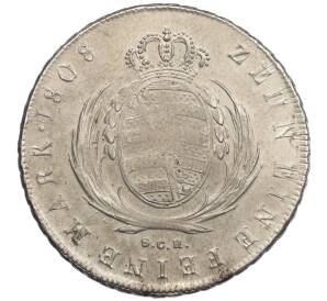 1 талер 1808 года Саксония — Фото №2