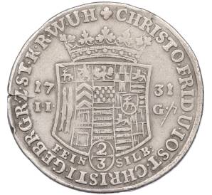 2/3 талера 1731 года Штольберг-Штольберг — Фото №2