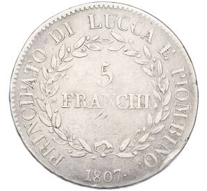 5 франков 1807 года Лукка и Пьомбиньо — Фото №2