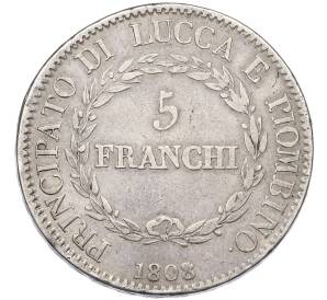 5 франков 1808 года Лукка и Пьомбиньо — Фото №2