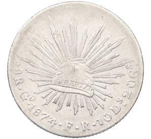 8 реалов 1874 года Мексика — Фото №1