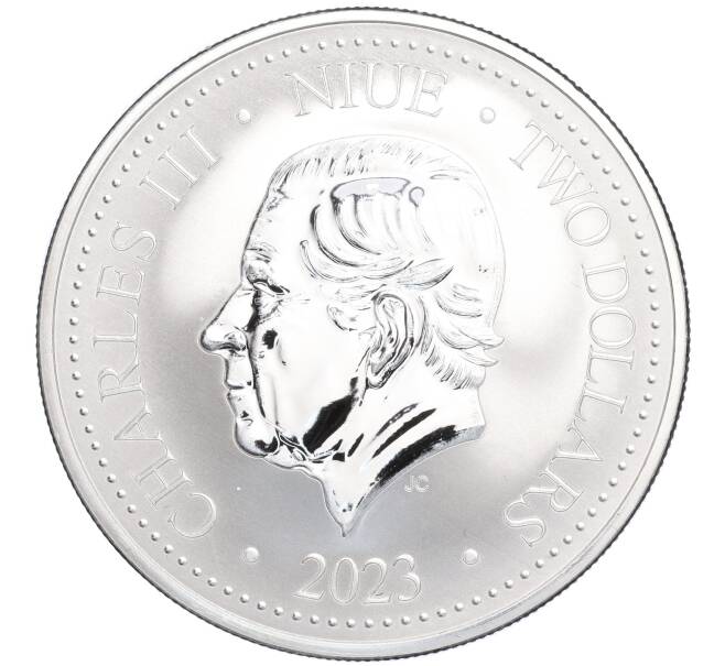 Монета 2 доллара 2023 года Ниуэ «Маори — Лица маори с татуировками» (Артикул: K10-2207) — Фото №2