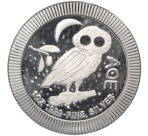 2 доллара 2021 года Ниуэ «Афинская сова» — Фото №1