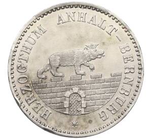 1/6 талера 1861 года Ангальт-Бернбург — Фото №2