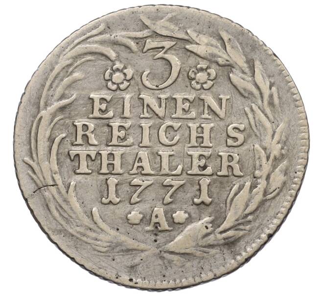 Монета 1/3 талера 1771 года Пруссия (Артикул: K10-2308) — Фото №2