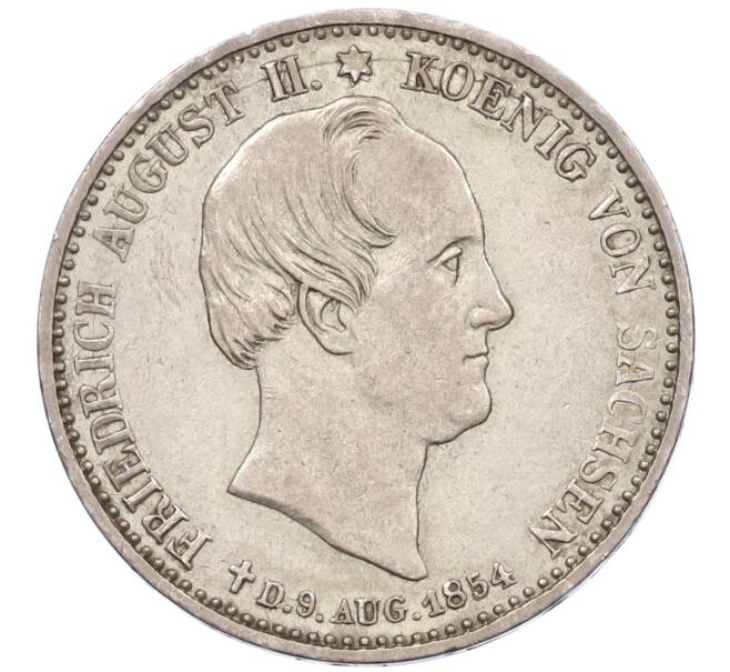 Монета 1/3 талера 1854 года Саксония «Смерть Короля Фридриха Августа II» (Артикул: K10-2312) — Фото №1