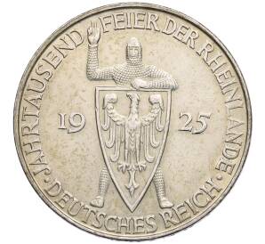 5 рейхсмарок 1925 года D Германия «Тысячелетие Рейнланда»