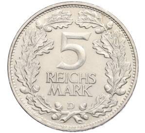 5 рейхсмарок 1925 года D Германия «Тысячелетие Рейнланда»