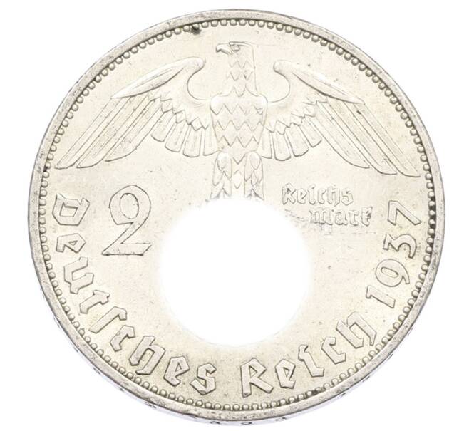 Монета 2 рейхсмарки 1937 года A Германия (Артикул: K10-2366) — Фото №1