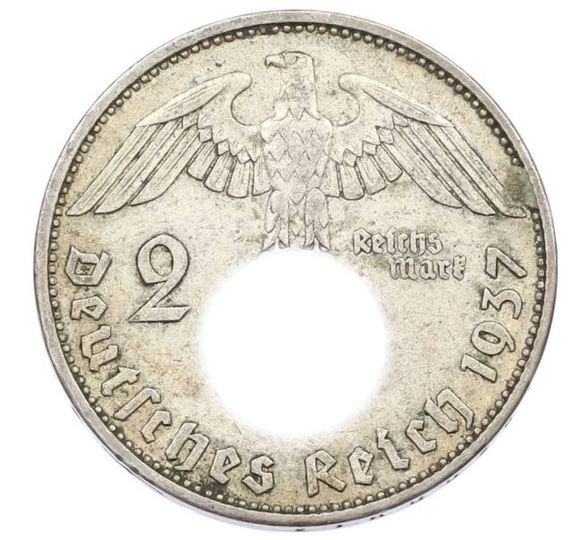 Монета 2 рейхсмарки 1937 года A Германия (Артикул: K10-2367) — Фото №1