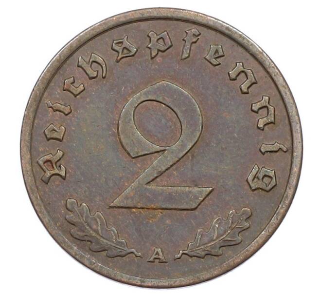 Монета 2 рейхспфеннига 1940 года A Германия (Артикул: K10-2378) — Фото №2