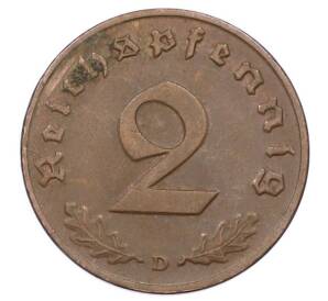 2 рейхспфеннига 1938 года D Германия