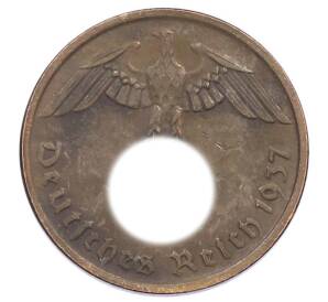 2 рейхспфеннига 1937 года D Германия