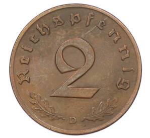 2 рейхспфеннига 1937 года D Германия