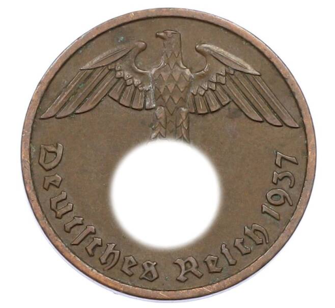 Монета 2 рейхспфеннига 1937 года F Германия (Артикул: K10-2384) — Фото №1
