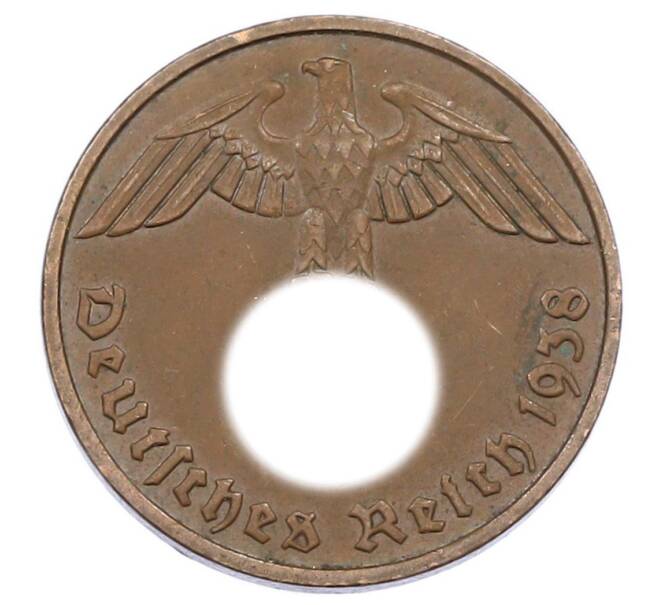 Монета 2 рейхспфеннига 1938 года E Германия (Артикул: K10-2389) — Фото №1