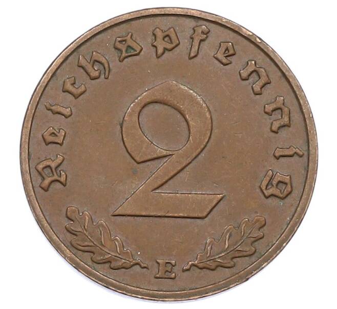 Монета 2 рейхспфеннига 1938 года E Германия (Артикул: K10-2389) — Фото №2