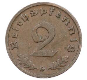 2 рейхспфеннига 1938 года G Германия — Фото №2