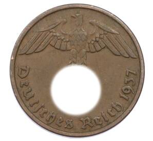 2 рейхспфеннига 1937 года D Германия — Фото №1