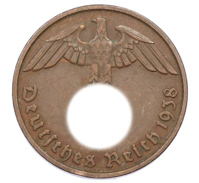 Монета 2 рейхспфеннига 1938 года D Германия (Артикул: K10-2393) — Фото №1