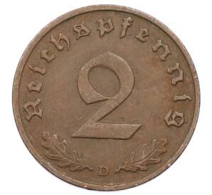 2 рейхспфеннига 1938 года D Германия — Фото №2