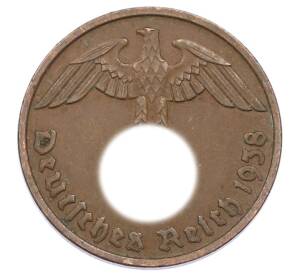 2 рейхспфеннига 1938 года D Германия — Фото №1