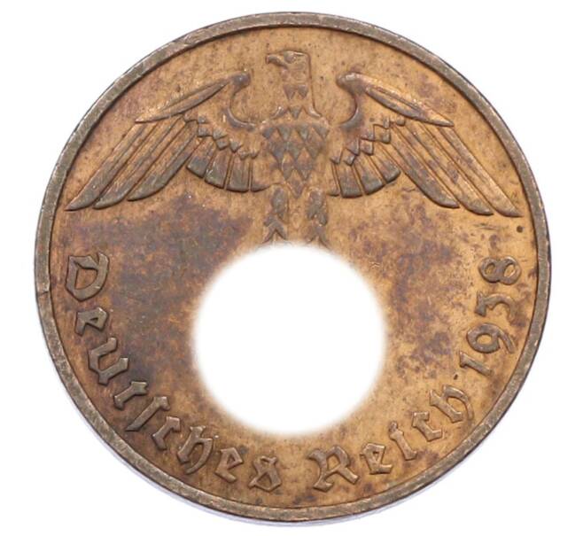 Монета 2 рейхспфеннига 1938 года F Германия (Артикул: K10-2398) — Фото №1