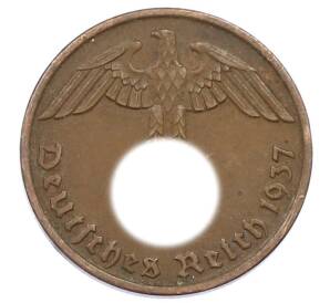 2 рейхспфеннига 1937 года D Германия — Фото №1