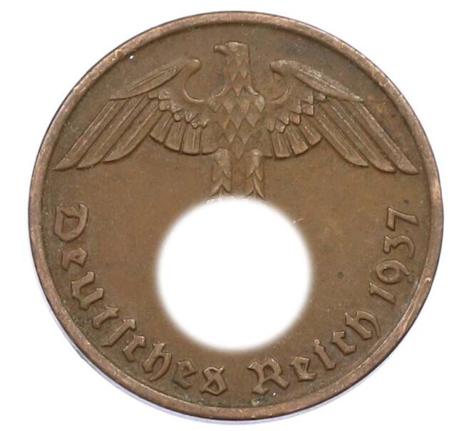 Монета 2 рейхспфеннига 1937 года D Германия (Артикул: K10-2404) — Фото №1