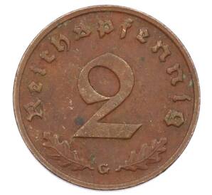 2 рейхспфеннига 1938 года G Германия — Фото №2