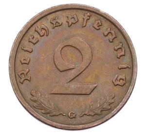 2 рейхспфеннига 1938 года G Германия — Фото №2