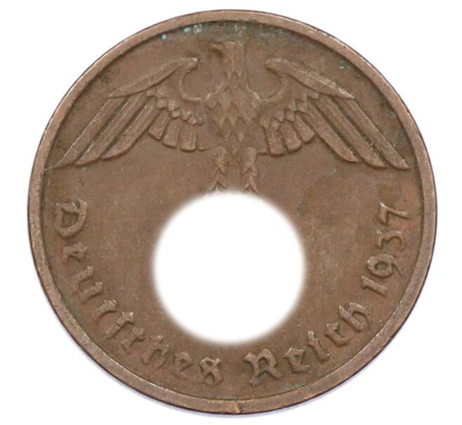 Монета 2 рейхспфеннига 1937 года D Германия (Артикул: K10-2410) — Фото №1