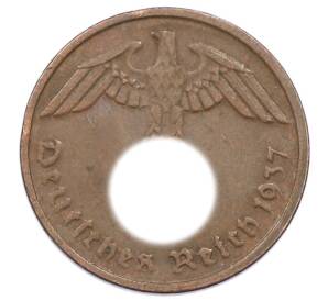 2 рейхспфеннига 1937 года D Германия — Фото №1