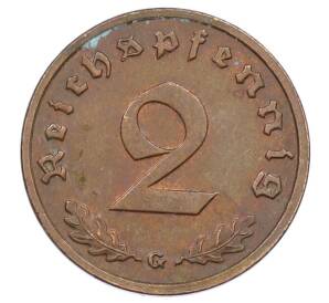 2 рейхспфеннига 1939 года G Германия — Фото №2