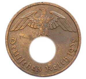 2 рейхспфеннига 1939 года D Германия — Фото №1