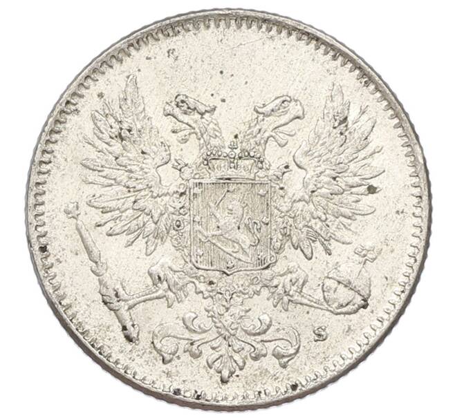 Монета 50 пенни 1917 года Русская Финляндия — Орел без корон (Временное правительство) (Артикул: K10-2560) — Фото №2