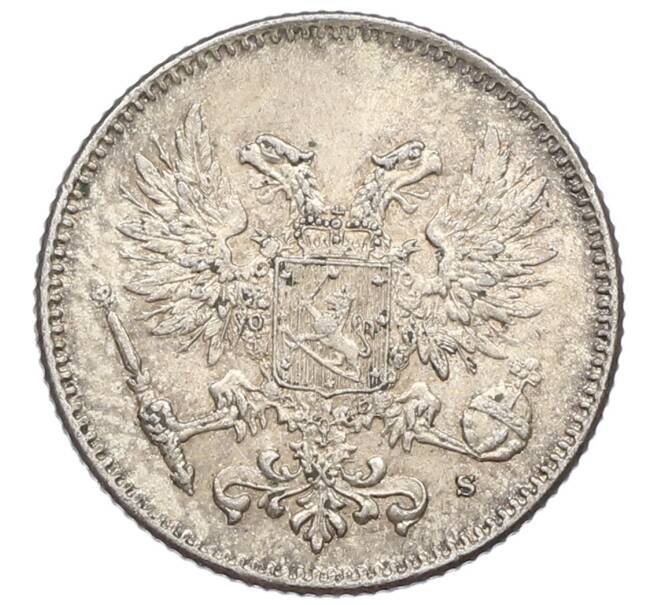 Монета 50 пенни 1917 года Русская Финляндия — Орел без корон (Временное правительство) (Артикул: K10-2561) — Фото №2