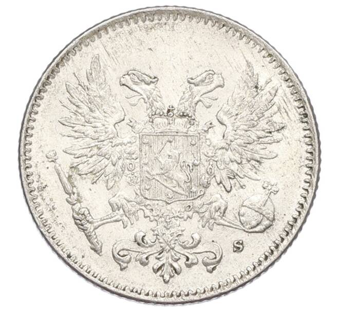 Монета 50 пенни 1917 года Русская Финляндия — Орел без корон (Временное правительство) (Артикул: K10-2563) — Фото №2