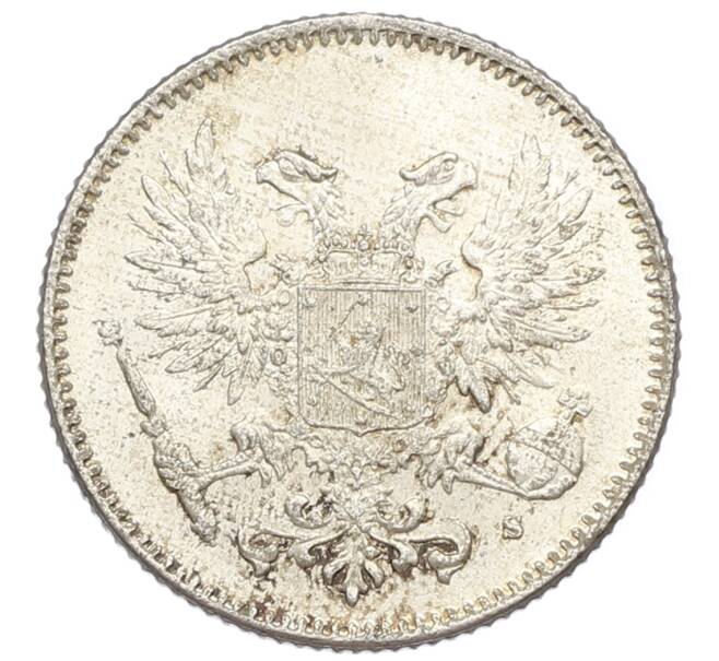 Монета 50 пенни 1917 года Русская Финляндия — Орел без корон (Временное правительство) (Артикул: K10-2565) — Фото №2