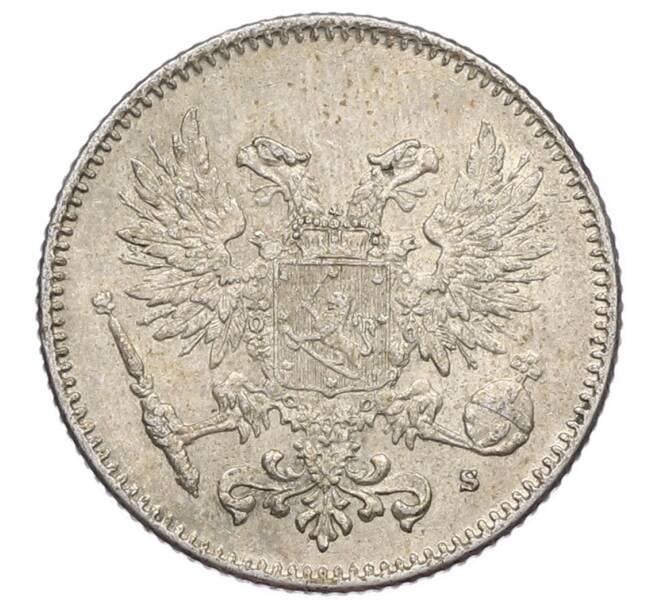 Монета 50 пенни 1917 года Русская Финляндия — Орел без корон (Временное правительство) (Артикул: K10-2566) — Фото №2