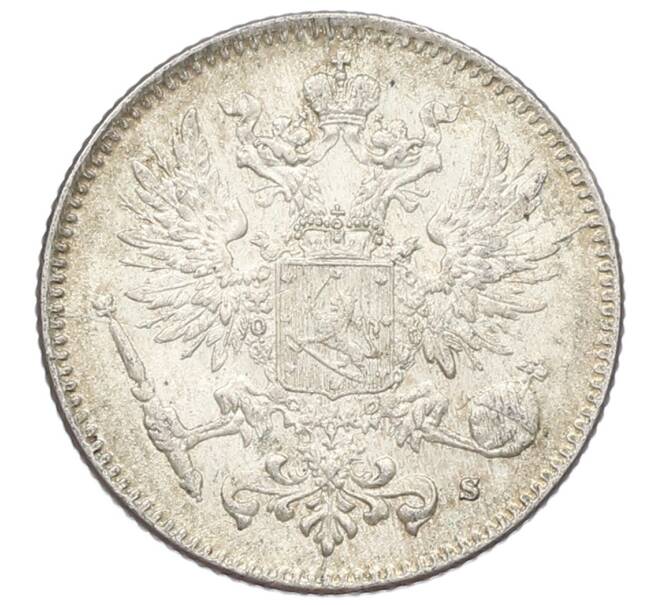 Монета 50 пенни 1917 года Русская Финляндия (Орел с коронами) (Артикул: K10-2570) — Фото №2