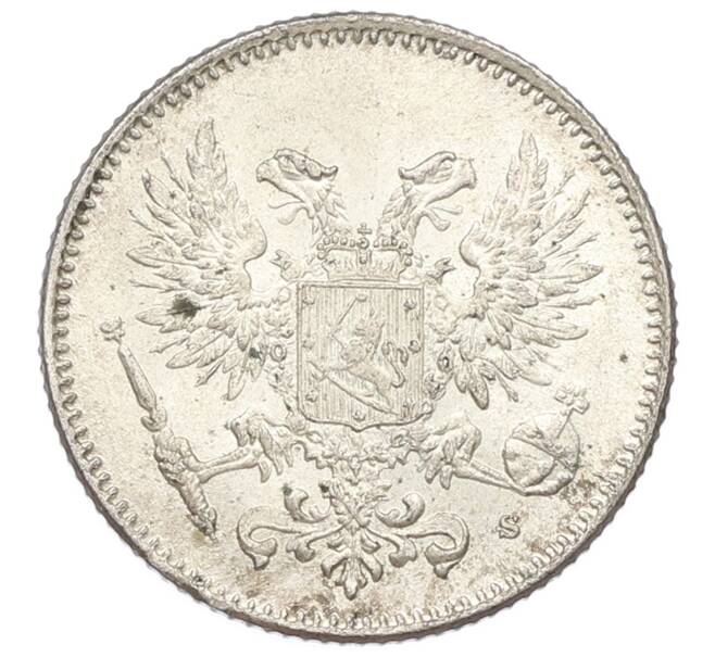 Монета 50 пенни 1917 года Русская Финляндия — Орел без корон (Временное правительство) (Артикул: K10-2572) — Фото №2