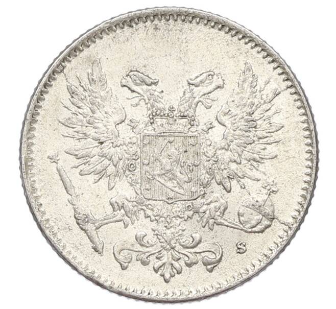 Монета 50 пенни 1917 года Русская Финляндия — Орел без корон (Временное правительство) (Артикул: K10-2573) — Фото №2