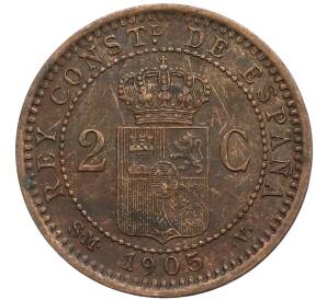 2 сентимо 1905 года Испания
